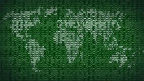 World Map With Binary Number In Green Background. - digital, graphics - Powered by Shutterstock - Get 15% off with code: PIKWIZARD15