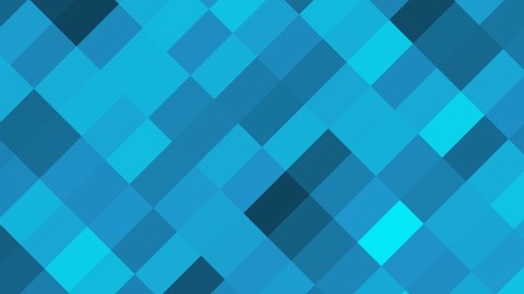 Blue colored loopable simple mosaic background animation in 4K resolution. Abstract loop background.