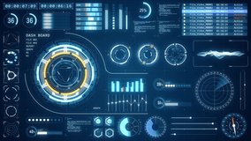 Motion graphic of Head up display ( HUD UI ) technology interface screen with futuristic elements graph and chat panel abstract background - Powered by Shutterstock - Get 15% off with code: PIKWIZARD15