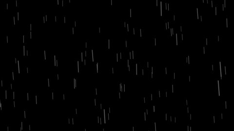 Raining fall black Screen. Rainfall backdrop for overlay abstract Raining 4K Animation