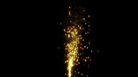 Spark Pyrotechnics sparkling fountain standing on the ground. orange sparkles. Birthday, Anniversary, new year, event, Christmas, Festival, Diwali. exploding firework slow motion fire and sparks - Powered by Shutterstock - Get 15% off with code: PIKWIZARD15