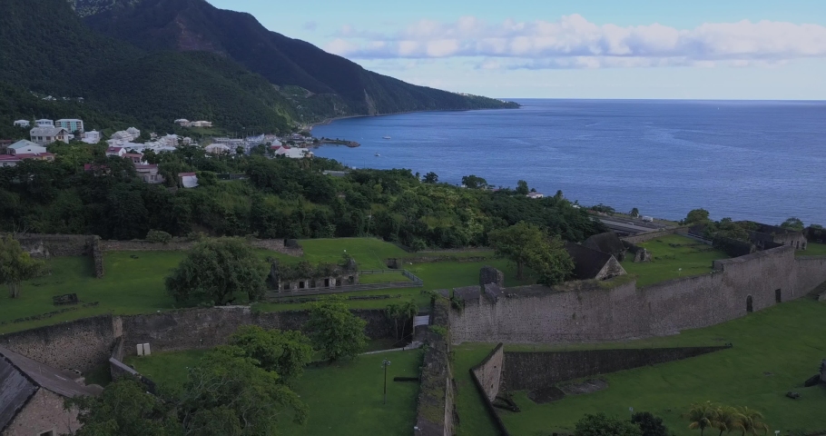 Aerial view of Fort Louis Delgres, Guadeloupe