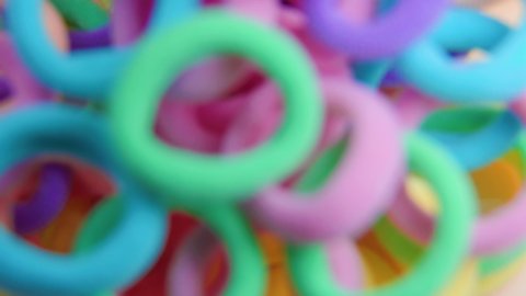 blurred 4K colorful circles and very vivid colors move slowly in the background. abstract multi colored farte beautiful