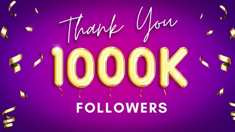 Thank you followers, Social media element, thank you 1k subscribers, 1k, 4k, Thank you followers, congratulation card, Motion graphics, Thank you celebrate or subscriber, Congratulations 1K