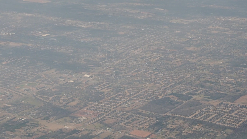 Aerial view of the cityscape of Oklahoma area at USA