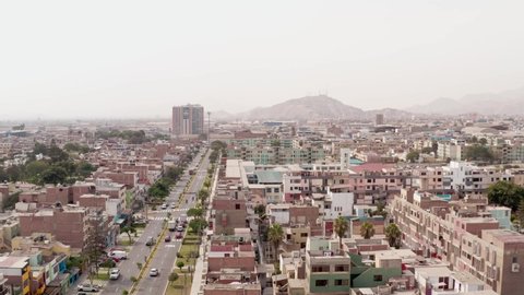 Mirones bajos aerial view Lima Peru