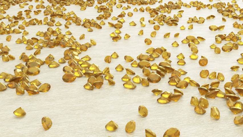 Citrine Faceted Gemstones On Light Background | Shutterstock HD Video #1089452257