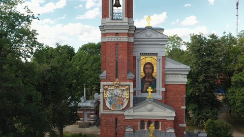 Mir, Grodno Region, Belarus. Chapel-tomb is a monument of architecture in the urban village Mir. Chapel, the tomb of the princes Svyatopolk-Mirsky, Mir castle complex
