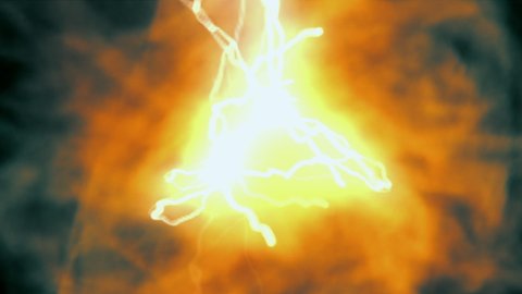 Lightening energy bolt animated background stock footage