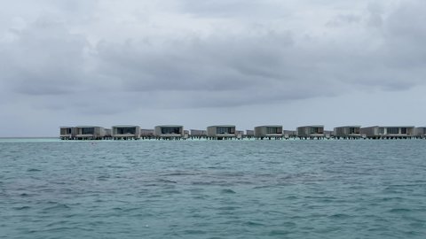 Fari Islands, Maldives - November 5 2021: The Ritz-Carlton Maldives Fari Islands luxury resort