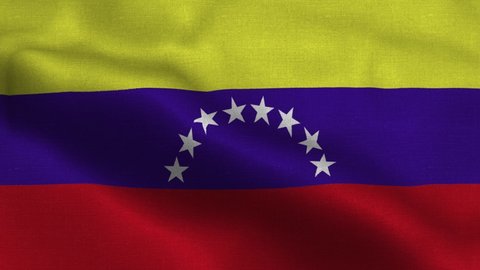 National flag of Venezuela waving original size and colors 4k 3D Render