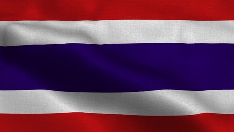 National flag of Thailand waving original size and colors 4k 3D Render