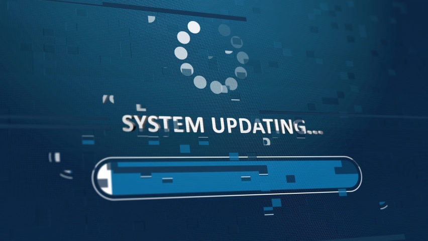 Checking for updates, looping message, Loop Animation Background. System Updating Progress Warning Message System Updated Alert on Screen, Computer Screen Entering Login And Password, System Security Royalty-Free Stock Footage #1089481003