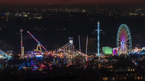 Fun Fair, Aerial View Shot of London UK, United Kingdom