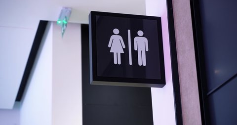 toilet sign for men and women in the mall