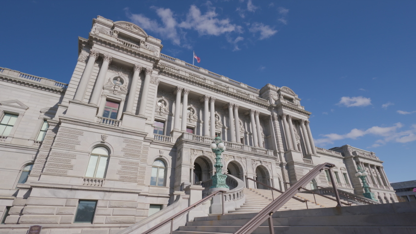 The Library of Congress - Thomas Jefferson Building seen from First Street SE in Washington D.C.