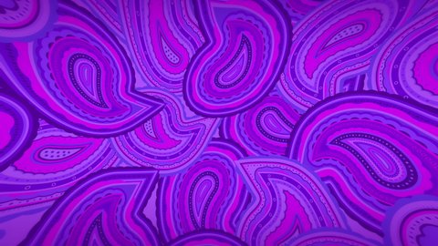 The animation of the paisley pattern.Loop.