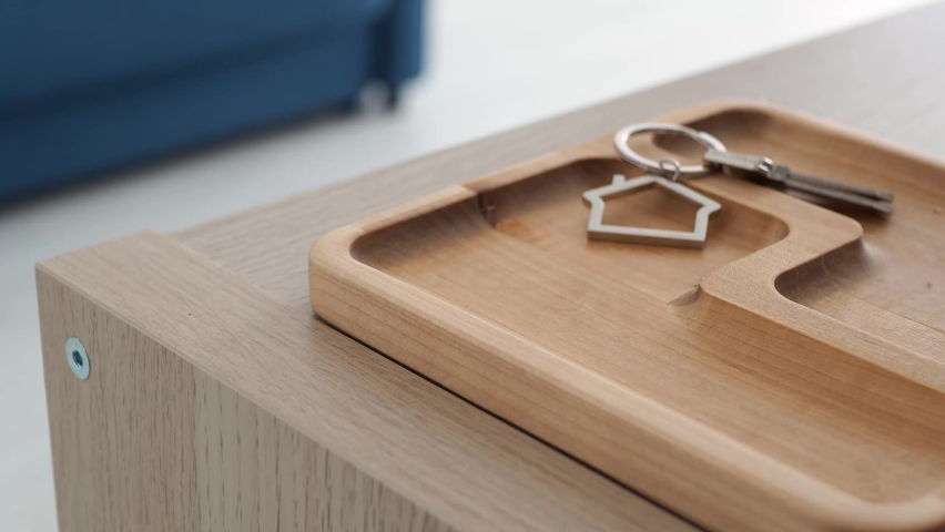 The keys were on the table