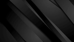 Black stripes abstract technology corporate motion background. Seamless looping. Video animation Ultra HD 4K 3840x2160