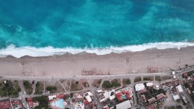 Oludeniz Beach in the Aegean Sea Drone Video, Fethiye Mugla Turkey