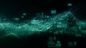 Digital cyberspace with animation numbers, Technology digital big data network connettion, Technology abstract background concept. Seamless Loop animation 4K - Powered by Shutterstock - Get 15% off with code: PIKWIZARD15