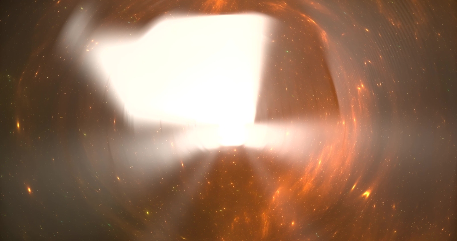 Slow ascend up on a otherworldly staircase to Heaven