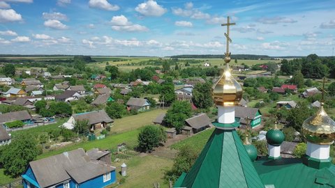 Church of the Holy Trinity in the village of Mir. Trinity Church. Settlement Mir. Grodno region, Korelichi district. Belarus. A brick church in the form of an oblong cross.

