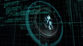 Animation of data processing and 5g text over black background. global business, finances, connections and digital interface concept digitally generated video. - Powered by Shutterstock - Get 15% off with code: PIKWIZARD15