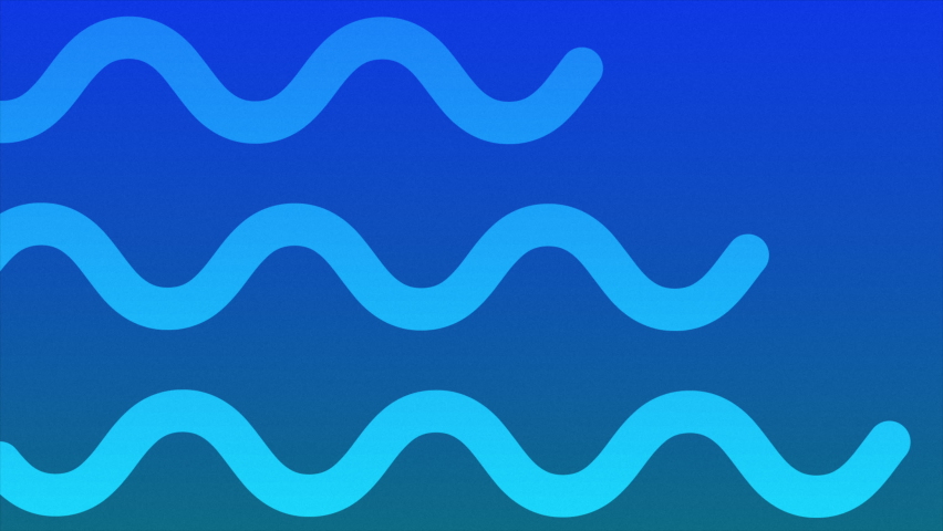 looping animation wavy lines, blue background, abstract background ...