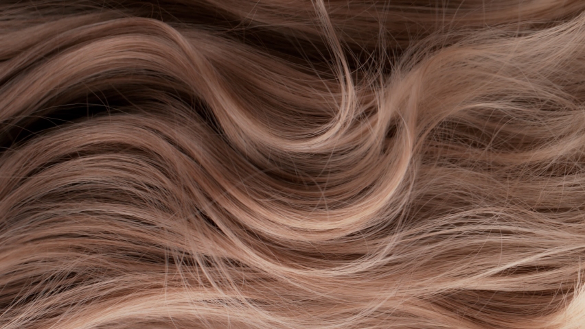 Super Slow Motion Shot of Waving Light Brown Highlighted Hair at 1000 fps. | Shutterstock HD Video #1089552531