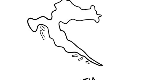 Croatia - Hand-Drawn Map Animation