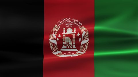 A waving flag on afghanistan, country, national, government, world flag.