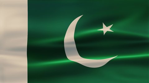 A waving flag on pakistan, country, national, government, world flag.
