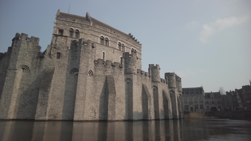 Gravensteen castle in ghent,historical Belgium