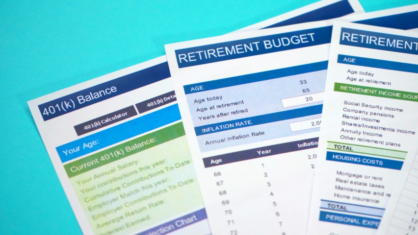 Concept Pension accumulation. Retirement budget Royalty-Free Stock Footage #1089564985