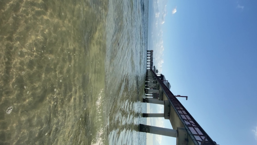 Clear water at Fort Myers beach pier