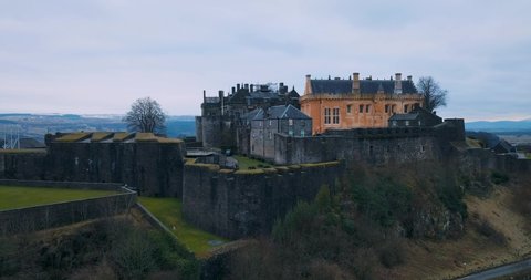 Aerial view of Stirling Castle, Ancient Scotland
