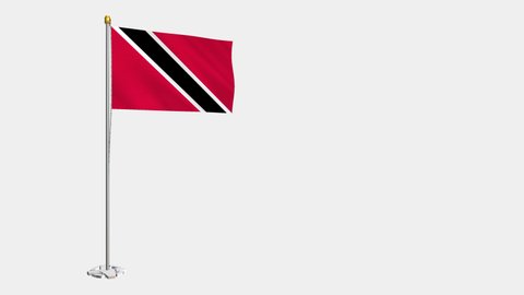 A loop video of the entire Trinidad and Tobago flag swaying in the wind.
