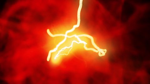 Lightening energy bolt animated background stock footage