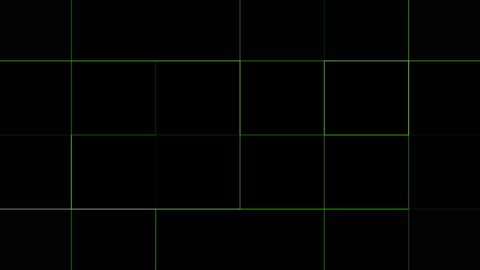 Vertical Green Lines Animation on Black Background. 4K Footage