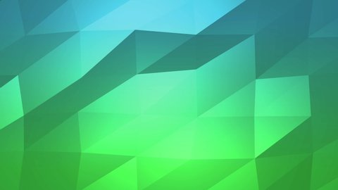 Green low poly abstract animation background