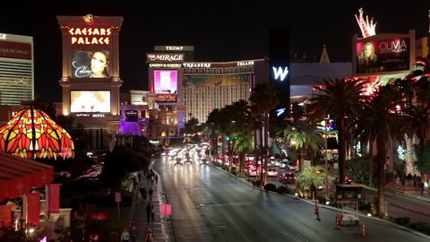 Las Vegas, USA - January 2016 : Las Vegas Strip at night