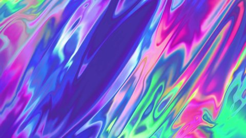 Liquid Holographic Background Animation. Smooth Silk Surface With Ripples. Abstract Background. 4K