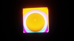 Abstract rotating cube on a dark background - Powered by Shutterstock - Get 15% off with code: PIKWIZARD15