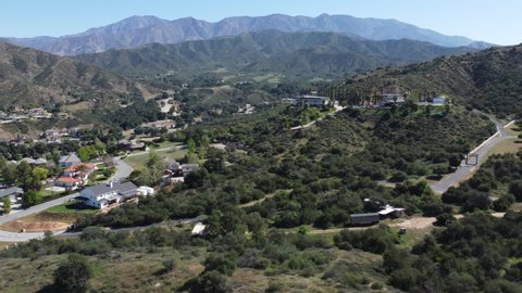 An Insurance Aerial UAV Drone Survey of a California Residence in the Hills to Assess Fire Risk of the Local Community near a Dry Chaparral Habitat.