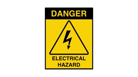 Danger Electrical Hazard Symbol Sign Animation Stock Footage Video (100 ...