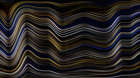 Abstract colorful stripes swirly smooth wavy line background animation