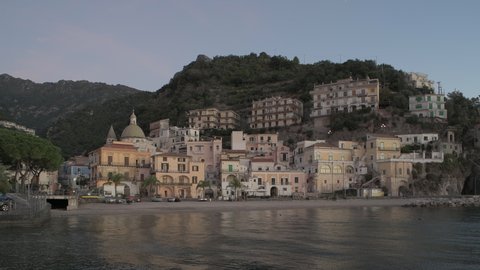 village of Cetara on the Amalfi coast at sunrise