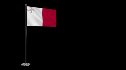 A loop video of the entire Malta flag swaying in the wind.