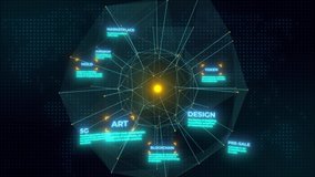 Big Data Visualization Animation With Connected Dots And Lines. Digital Information Process. Network Future Technology Concept. 4K - Powered by Shutterstock - Get 15% off with code: PIKWIZARD15